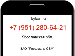 Информация о номере телефона +7 (951) 280-64-21: регион, оператор