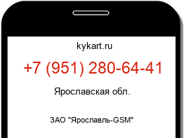 Информация о номере телефона +7 (951) 280-64-41: регион, оператор