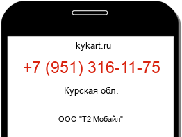 Информация о номере телефона +7 (951) 316-11-75: регион, оператор