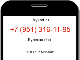 Информация о номере телефона +7 (951) 316-11-95: регион, оператор