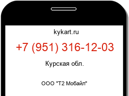 Информация о номере телефона +7 (951) 316-12-03: регион, оператор