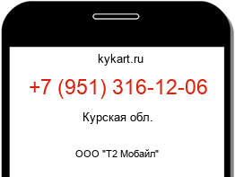 Информация о номере телефона +7 (951) 316-12-06: регион, оператор