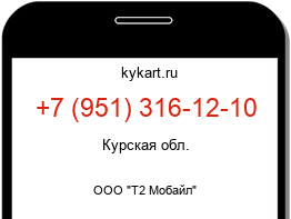 Информация о номере телефона +7 (951) 316-12-10: регион, оператор