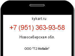 Информация о номере телефона +7 (951) 363-93-58: регион, оператор