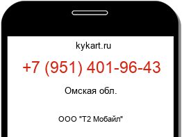 Информация о номере телефона +7 (951) 401-96-43: регион, оператор