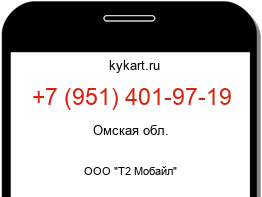 Информация о номере телефона +7 (951) 401-97-19: регион, оператор