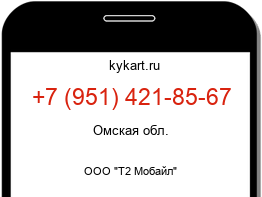 Информация о номере телефона +7 (951) 421-85-67: регион, оператор