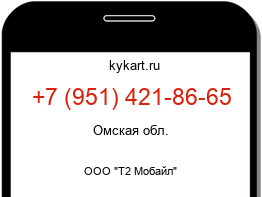 Информация о номере телефона +7 (951) 421-86-65: регион, оператор