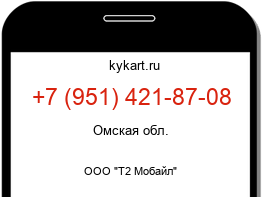 Информация о номере телефона +7 (951) 421-87-08: регион, оператор