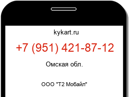 Информация о номере телефона +7 (951) 421-87-12: регион, оператор
