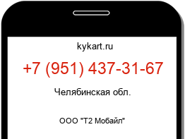Информация о номере телефона +7 (951) 437-31-67: регион, оператор