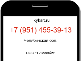 Информация о номере телефона +7 (951) 455-39-13: регион, оператор