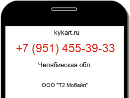 Информация о номере телефона +7 (951) 455-39-33: регион, оператор