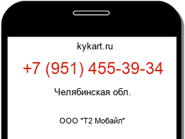 Информация о номере телефона +7 (951) 455-39-34: регион, оператор