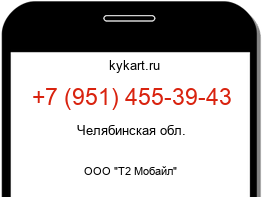 Информация о номере телефона +7 (951) 455-39-43: регион, оператор