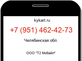 Информация о номере телефона +7 (951) 462-42-73: регион, оператор