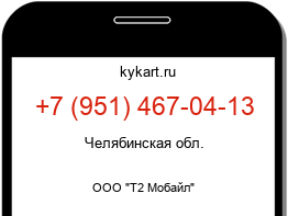 Информация о номере телефона +7 (951) 467-04-13: регион, оператор