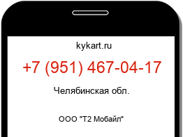 Информация о номере телефона +7 (951) 467-04-17: регион, оператор