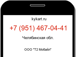 Информация о номере телефона +7 (951) 467-04-41: регион, оператор