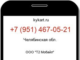 Информация о номере телефона +7 (951) 467-05-21: регион, оператор