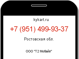 Информация о номере телефона +7 (951) 499-93-37: регион, оператор