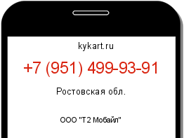 Информация о номере телефона +7 (951) 499-93-91: регион, оператор