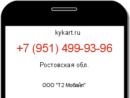 Информация о номере телефона +7 (951) 499-93-96: регион, оператор