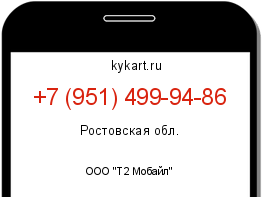 Информация о номере телефона +7 (951) 499-94-86: регион, оператор