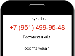 Информация о номере телефона +7 (951) 499-95-48: регион, оператор