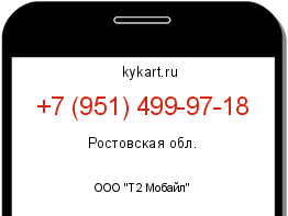 Информация о номере телефона +7 (951) 499-97-18: регион, оператор