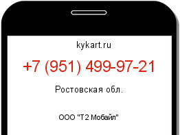 Информация о номере телефона +7 (951) 499-97-21: регион, оператор