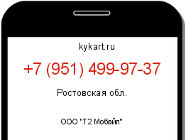 Информация о номере телефона +7 (951) 499-97-37: регион, оператор