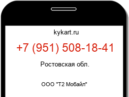 Информация о номере телефона +7 (951) 508-18-41: регион, оператор