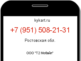 Информация о номере телефона +7 (951) 508-21-31: регион, оператор
