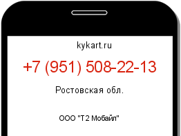 Информация о номере телефона +7 (951) 508-22-13: регион, оператор