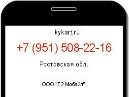 Информация о номере телефона +7 (951) 508-22-16: регион, оператор