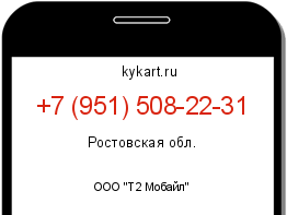 Информация о номере телефона +7 (951) 508-22-31: регион, оператор