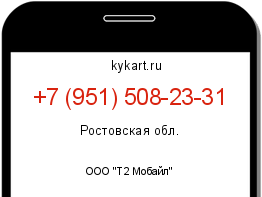 Информация о номере телефона +7 (951) 508-23-31: регион, оператор