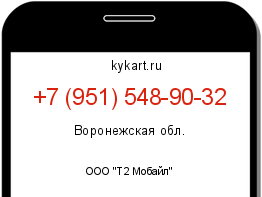 Информация о номере телефона +7 (951) 548-90-32: регион, оператор
