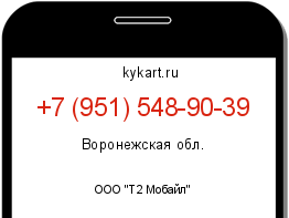 Информация о номере телефона +7 (951) 548-90-39: регион, оператор
