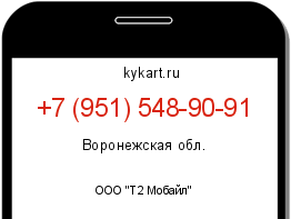 Информация о номере телефона +7 (951) 548-90-91: регион, оператор