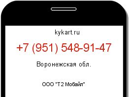 Информация о номере телефона +7 (951) 548-91-47: регион, оператор