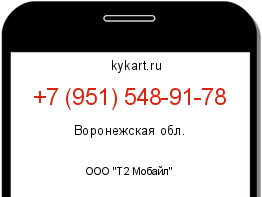 Информация о номере телефона +7 (951) 548-91-78: регион, оператор