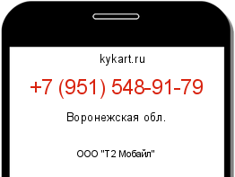 Информация о номере телефона +7 (951) 548-91-79: регион, оператор