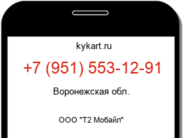 Информация о номере телефона +7 (951) 553-12-91: регион, оператор
