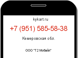 Информация о номере телефона +7 (951) 585-58-38: регион, оператор