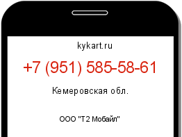 Информация о номере телефона +7 (951) 585-58-61: регион, оператор