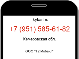 Информация о номере телефона +7 (951) 585-61-82: регион, оператор