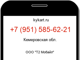 Информация о номере телефона +7 (951) 585-62-21: регион, оператор