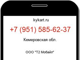 Информация о номере телефона +7 (951) 585-62-37: регион, оператор
